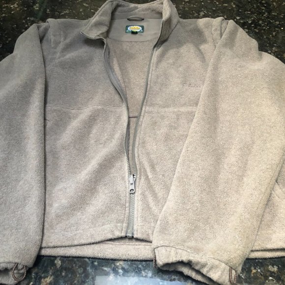 Cabela's Convertible Jacket Zip Off Sleeves to Vest Fleece Mens Tan Large - Picture 3 of 4